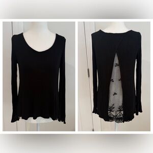 Francesca’s Waffle Mesh Back Top, S